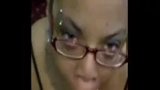 Afspelen Ebony boom niet-professionele natte verspilling met cumstroke aan de voorkant