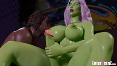 Oynat Futanari Alien Overlord İlk Kez BBC Anal'ı Var