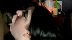 La testa sciatta di BBW Samantha su un grosso cazzo nero
